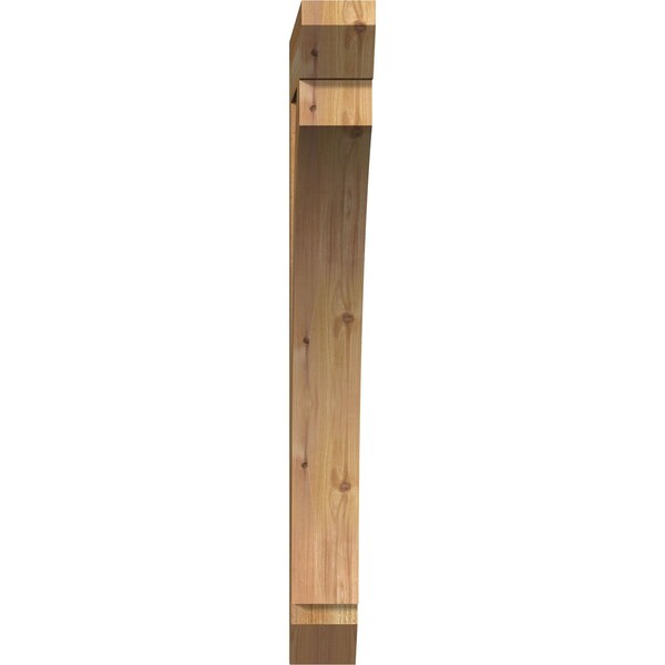 Thorton Slat Rough Sawn Bracket, Western Red Cedar, 4W X 26D X 38H